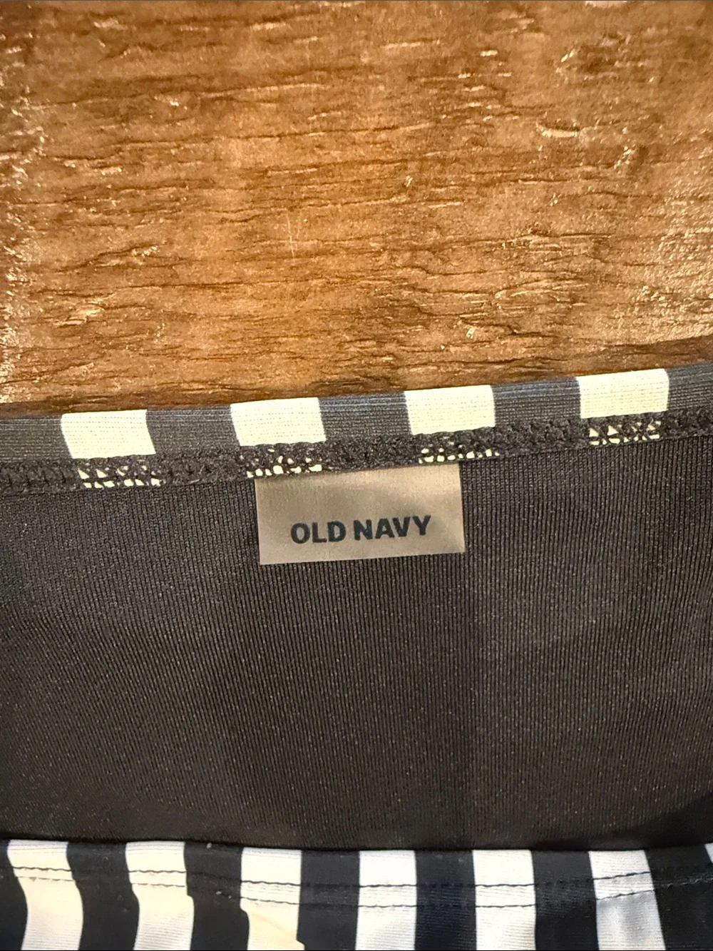 Old Navy Black and White Striped Girls Swim Bottoms